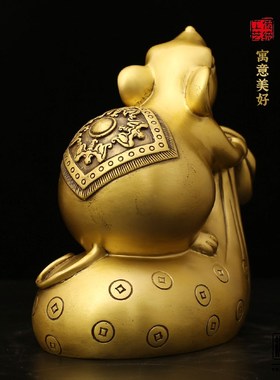 现货速发钱黄铜工艺礼品摆饰装饰品摆件家居客厅店铺桌面铜摆饰送