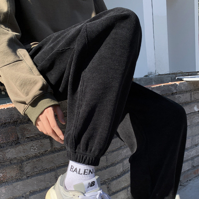 速发闲士春款休男裤裤子男款宽松卫脚运动束裤薄款长裤