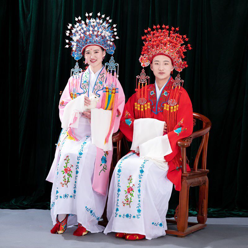 速发戏服装花旦京剧古装戏子中国风演出衣服头饰戏曲黄梅戏戏服凤