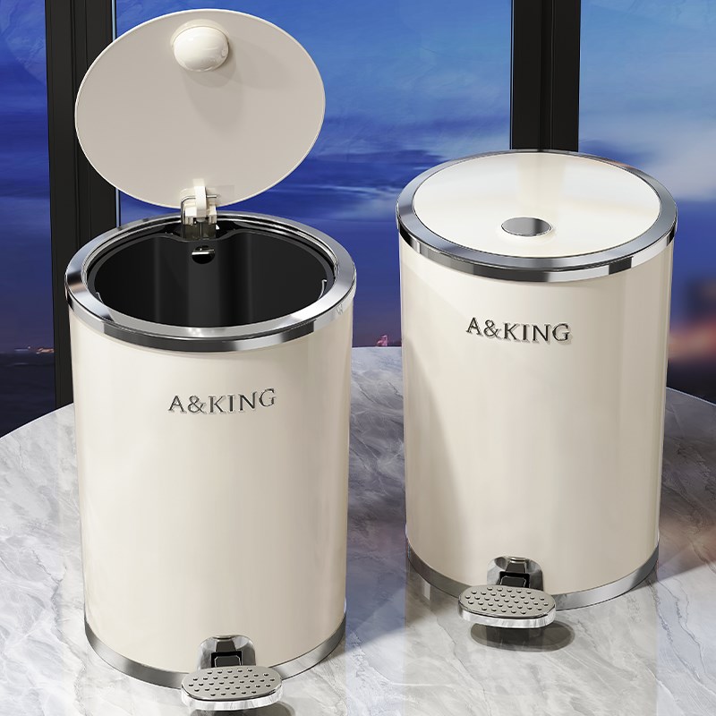 速发垃圾桶家用奢0卧5新款2室客厅厨房卫生间带盖大号脚踏式轻2大