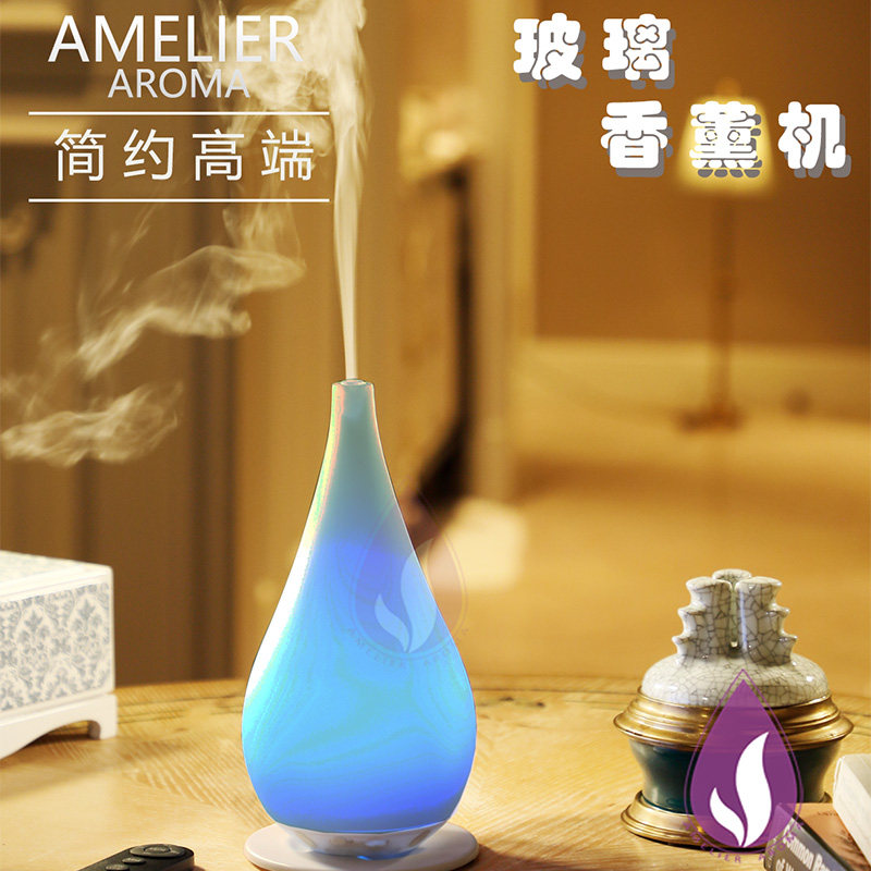玻璃香薰机精油专用超声波大雾量小型加湿器香氛机自动喷雾扩香仪