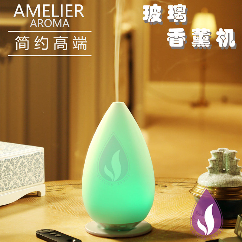 玻璃香薰机精油专用超声波大雾量小型加湿器香氛机自动喷雾扩香仪