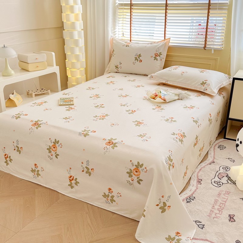 全棉床单单件100小清新夏季单人被单学生宿舍三件套2024新款