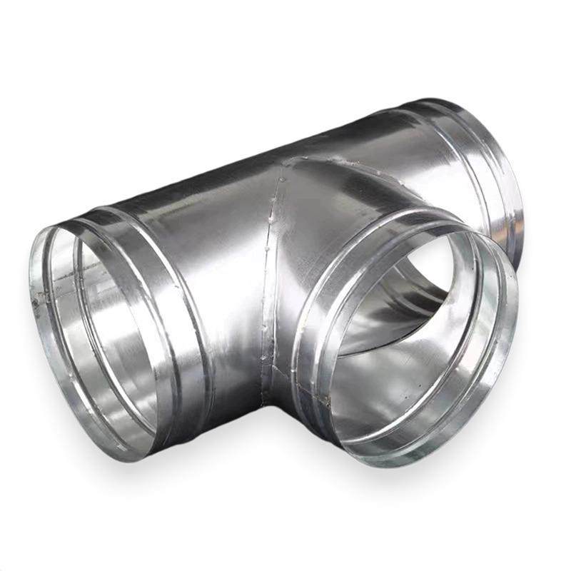 T型镀锌三通风管转接Y型镀锌风管配件厂家三通连接件不锈钢