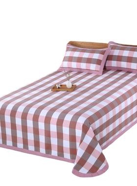 山东滨州厂家夏季高端加厚老粗布凉席三件套家用空调席子床单