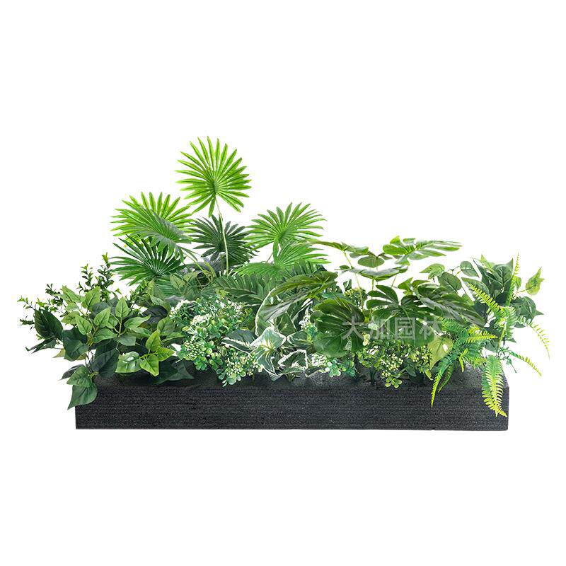 仿真绿植造景花箱摆件装饰塑料假植物室内外院子橱窗植物组合景观