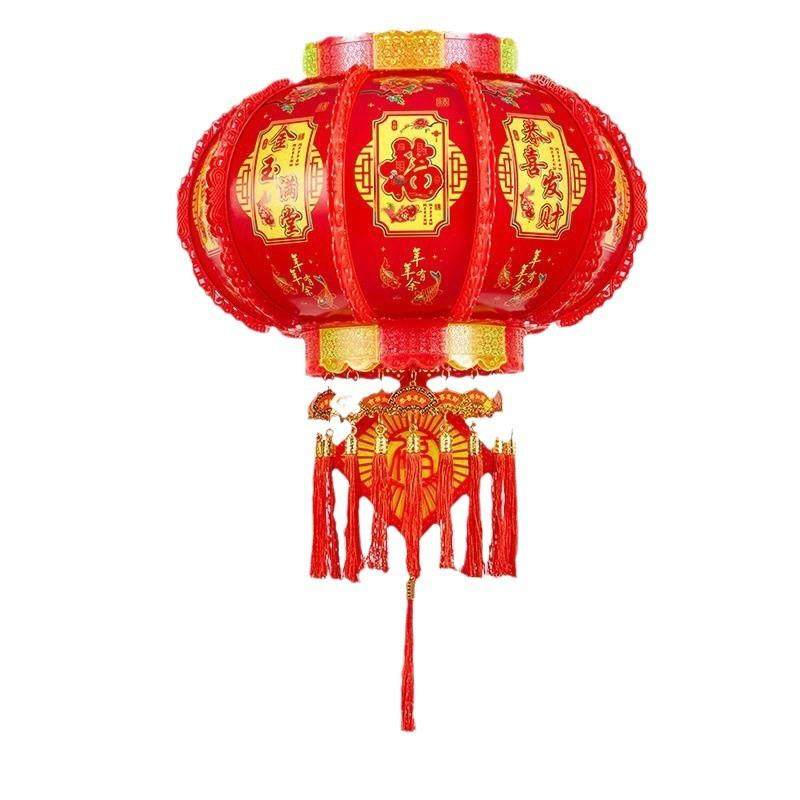 2024新款旋转灯笼挂件七彩led走马灯阳台大门口宫灯挂饰新年装饰