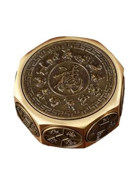 铜摆件铜工艺品手把件八面转转十面转转