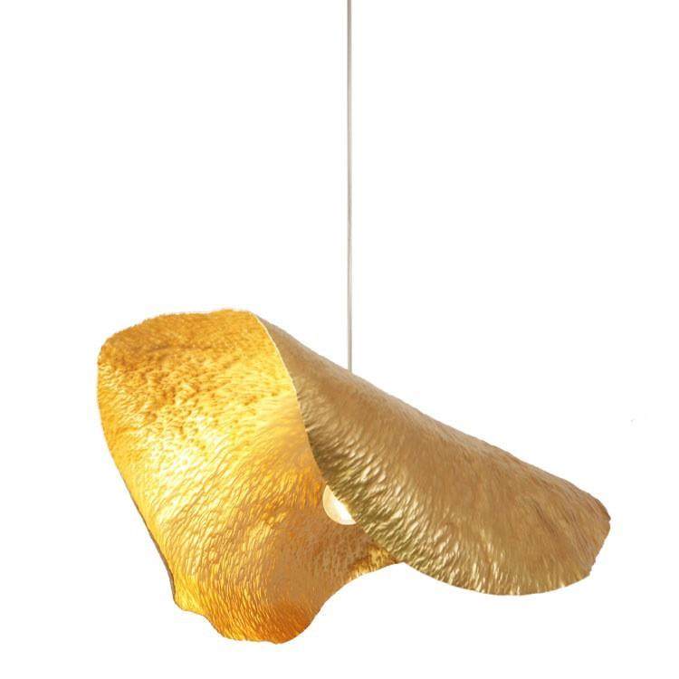 全铜新中式餐饮荷叶吊灯轻奢高档酒店大堂咖啡厅茶室艺术中山灯具