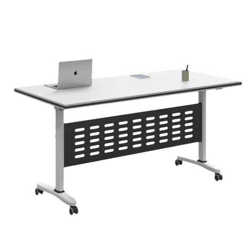 包邮加厚折叠培训桌可移动拼接会议桌双人便捷学习桌子一桌两椅