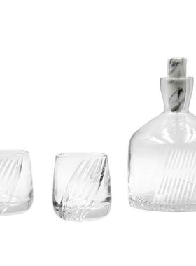 现代简约轻奢高端玻璃琉璃酒具摆件样板间酒店客厅餐桌茶几装饰品