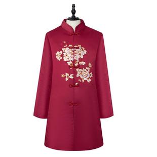 厂家高档女男真丝醋酸苏绣寿衣七件套全套冲喜老人殡葬用品