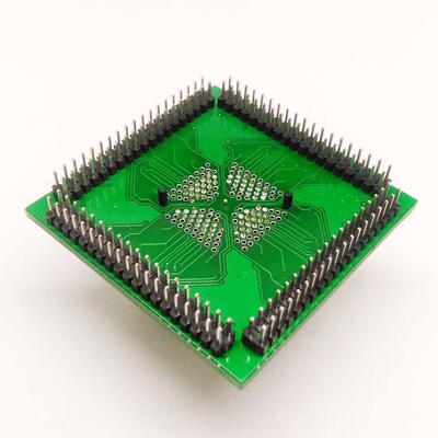 QFN56烧录座0.5间距芯片测试座翻盖编程座si34座子