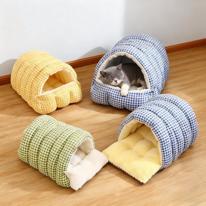 冬季保暖半封闭可拆洗猫狗窝
