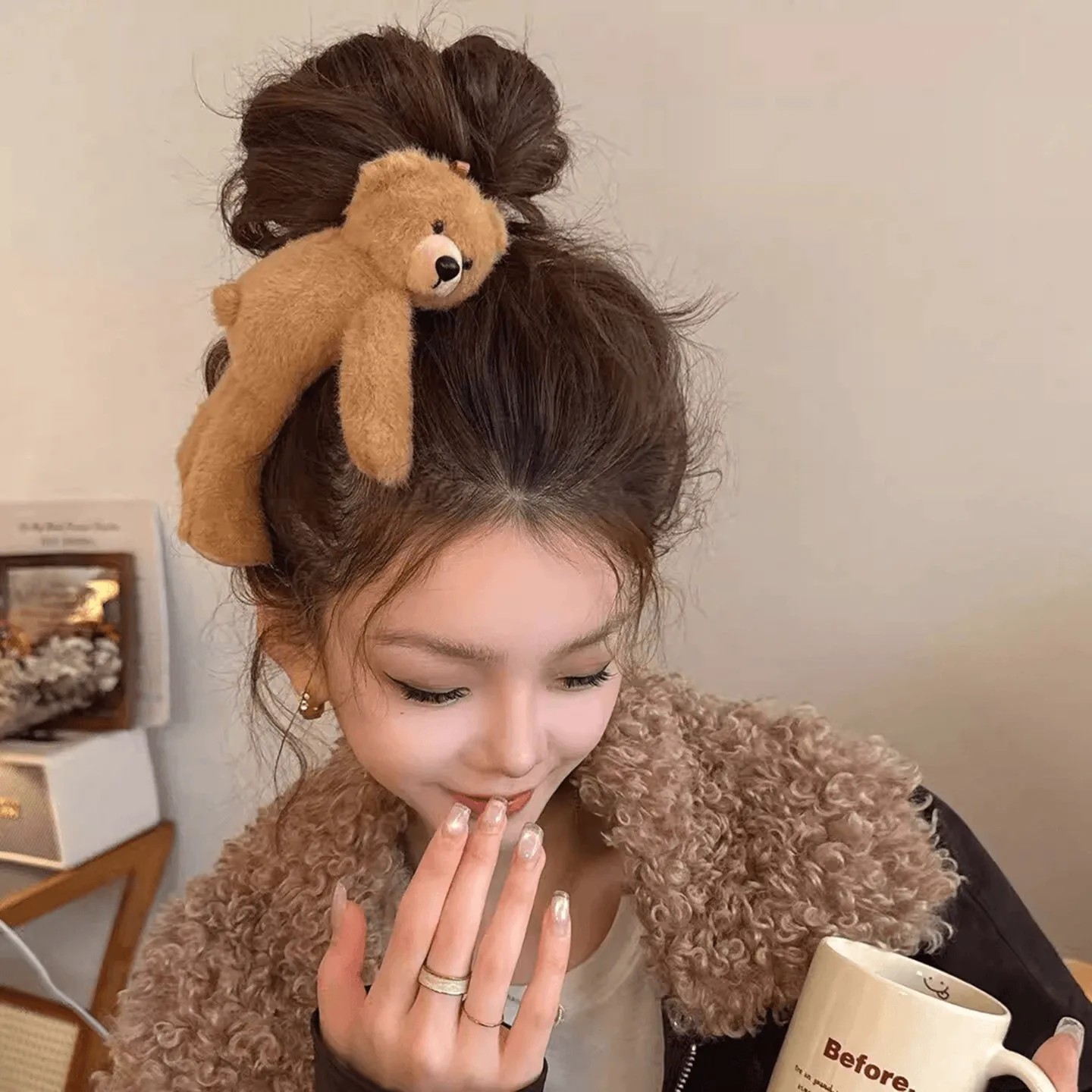 可爱趴趴小熊发夹女2026新款