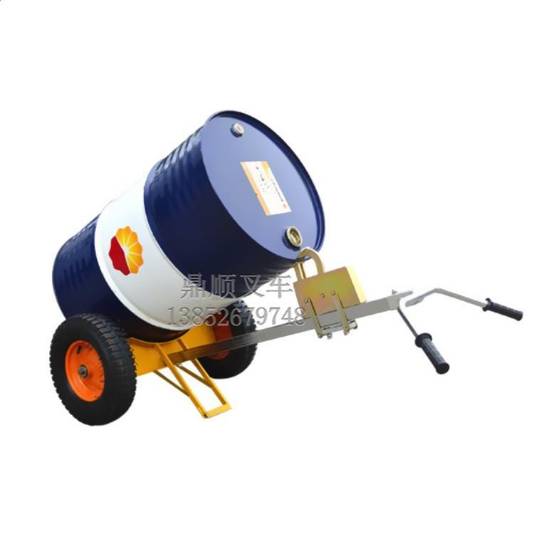 简易式油桶搬运车机械式鹰嘴塑料桶专用四轮小推车手拉车