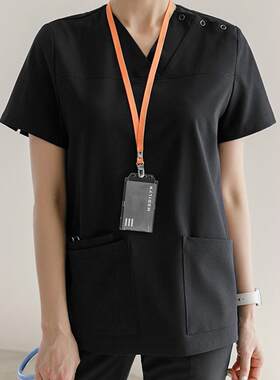 采购产品男人和女人的手洗衣服，实验室外套，短长袖白色外套，牙