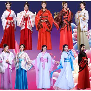 成人古汉女性服饰常规曲汉改良唐装秦战三国金宋表演服饰春