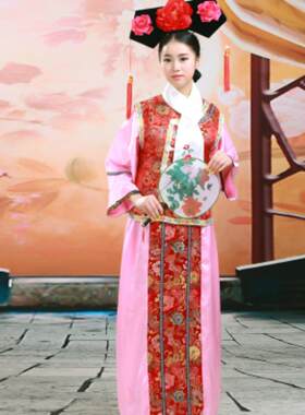 清朝古装女式服装演出服格格皇后妃子宫女甄嬛传宫廷戏服大码旗装