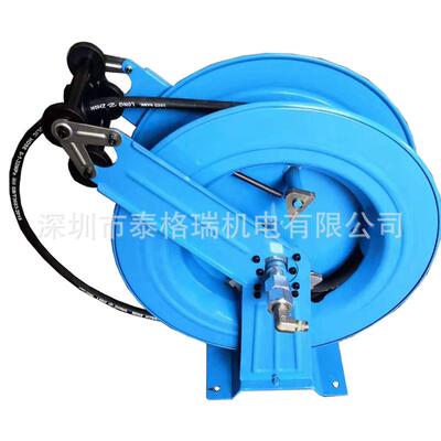 自动卷管器油管盘TGR90010S钢质双支撑耐高压自动伸缩卷盘绕管器