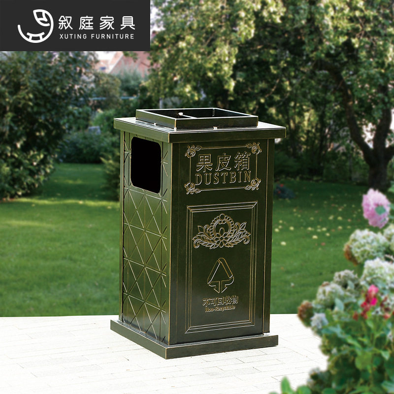 户外垃圾桶果皮箱别墅庭院景区公共场合泳池沙滩防水防晒可移动桶