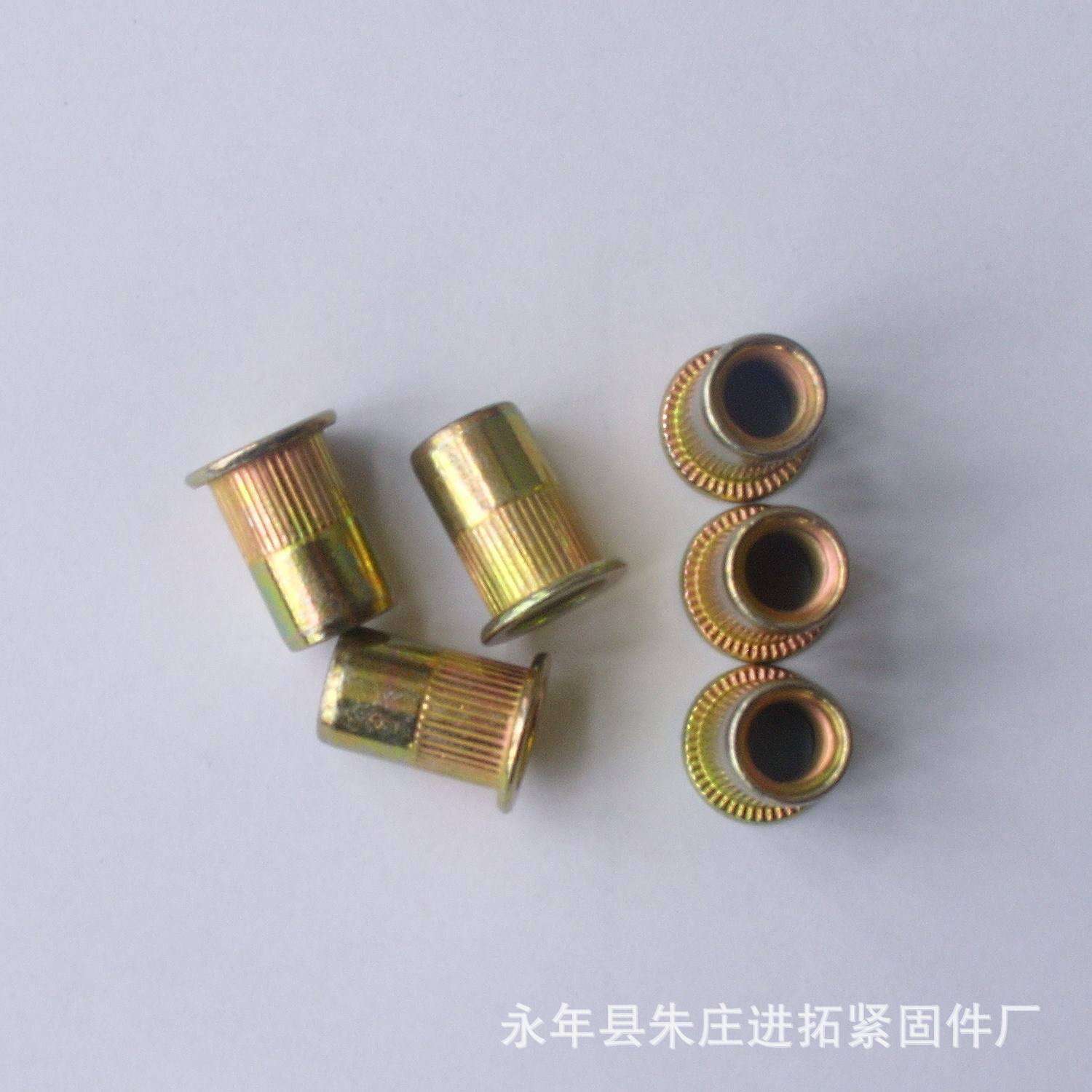 滚花拉母 镀锌拉铆螺母 圆柱平头竖纹拉帽 小沉头拉母M3-M12