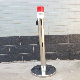 红外提示灯夜间提示围栏 带报闪灯的防护围栏 不锈钢拉伸围栏5米