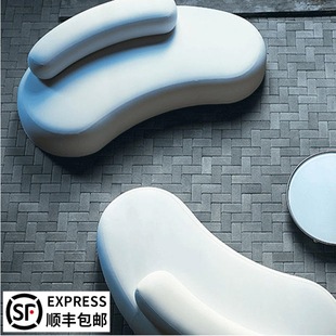 售楼部沙发洽谈区沙发会客区接待区沙发等候区沙发异形弧形沙发