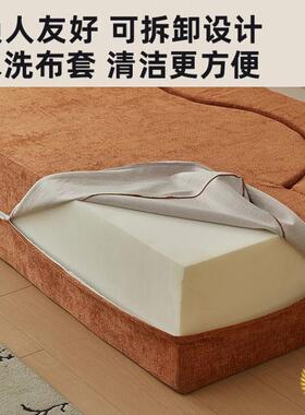 跨境压缩懒人沙发布艺沙发客厅小户型直排双人两用拆洗折叠沙发床