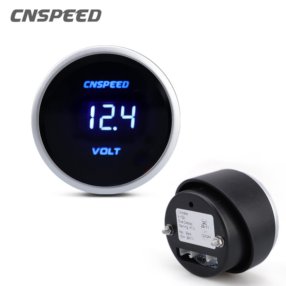 赛车专用LED数显电压表12V/24V