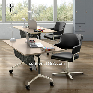 现代办公椅皮座自动回位旋转休闲家用书房高档会议椅子接待椅