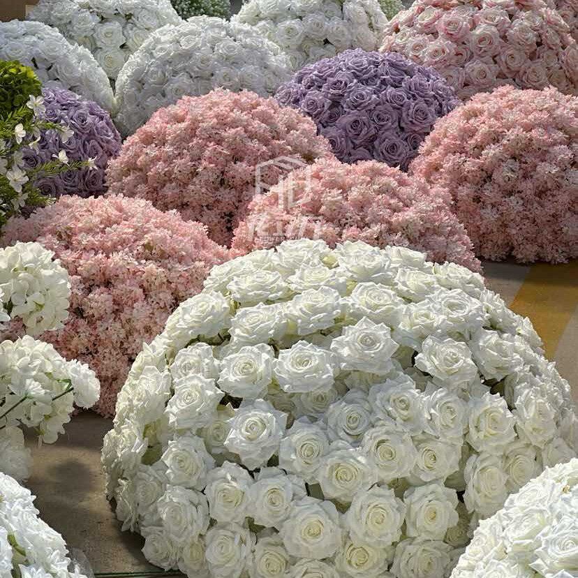 婚礼仿真花球形花艺玫瑰花球婚礼现场布置装饰橱窗舞台布置摆件