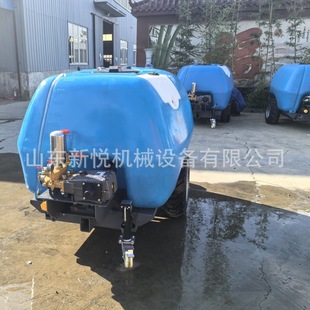 枣树除虫后置打药机 1000升大容量风送喷药机 拖拉机牵引式打药机