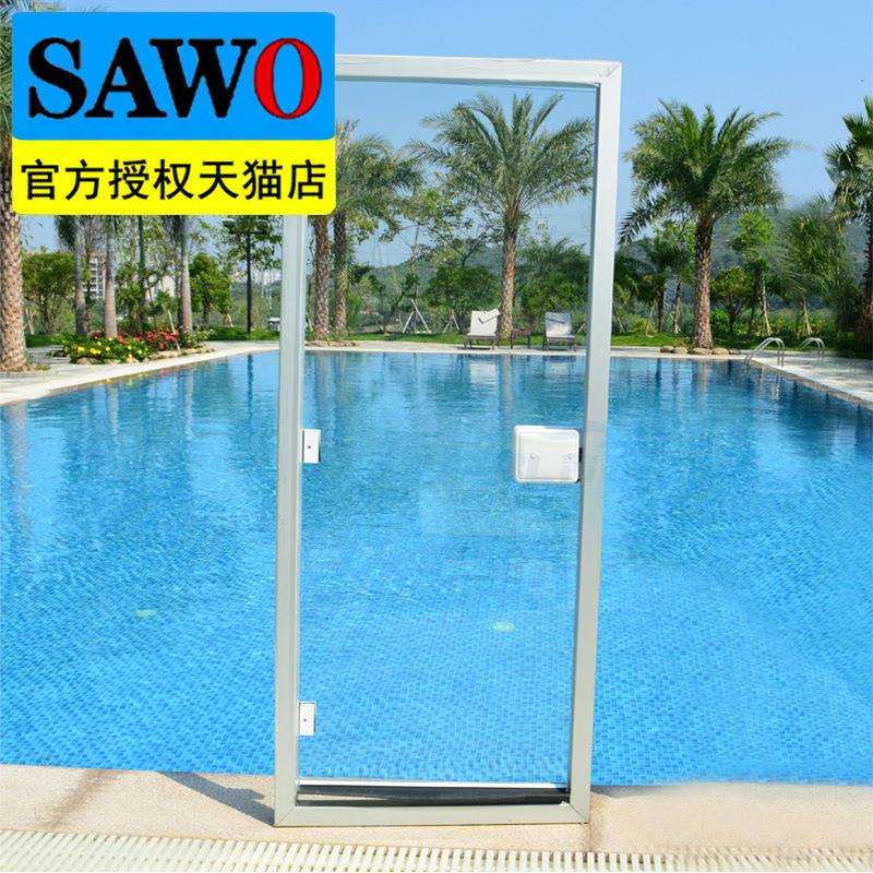 桑拿设备干蒸汗蒸房设备全玻璃干蒸门桑拿房门SAWO蒸汽密封门