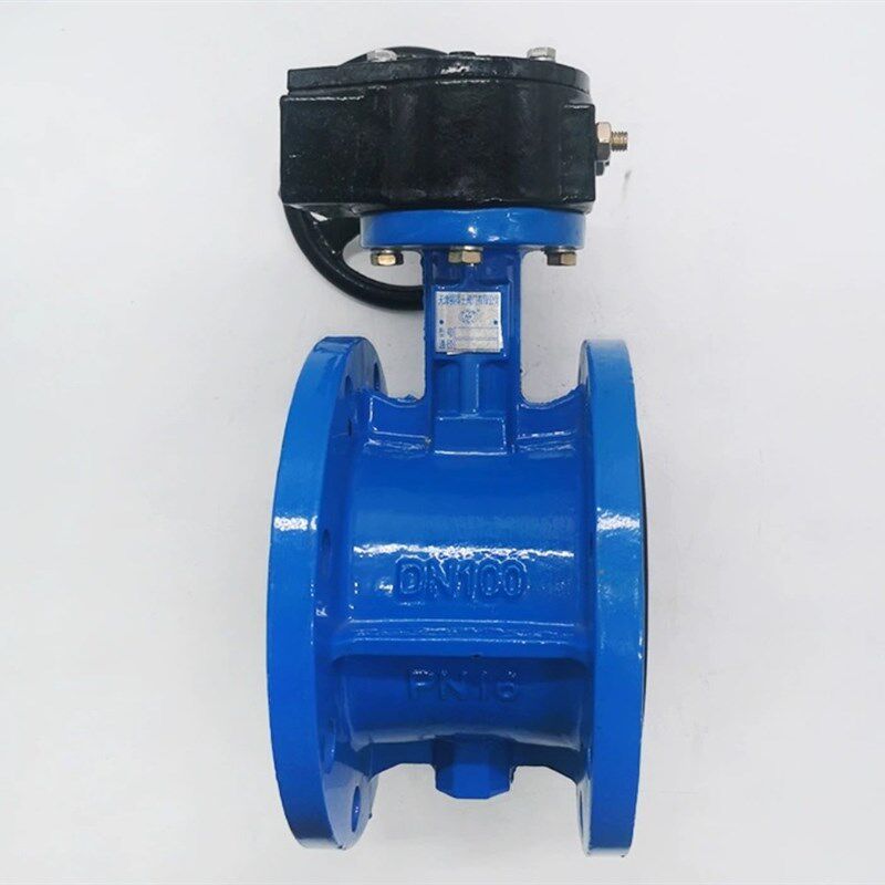 法兰蝶阀D341X-10/16Q 涡轮软密封手动蝶阀DN40 50 65 80 100 800