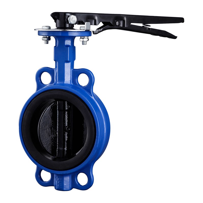 D71X-16手柄对夹蝶阀 对夹式 手动碟阀DN40 50 65 80 100 125 150