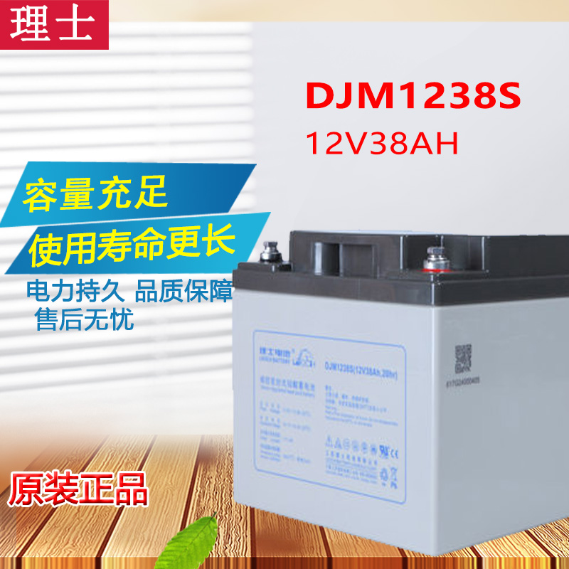 理士蓄电池DJM1238S阀控式铅酸免维护12V38AH储能型UPS电源/EPS