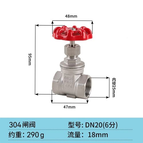 304不锈钢内螺纹闸阀dn15水表20自来水总阀25丝扣闸阀4分6分阀门
