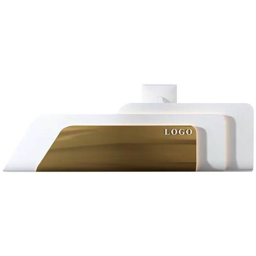 收银台轻奢高级感不锈钢前台舞蹈室服装女装店理发店小型迎宾吧台