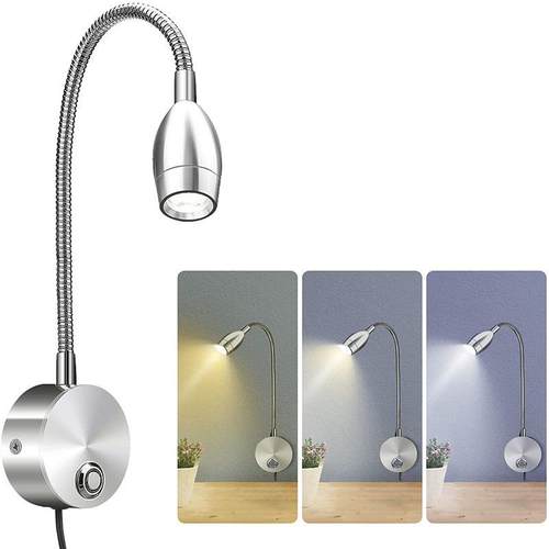 床头阅读壁灯酒店卧室床头阅读灯3W现代简约合金床头灯室内壁灯