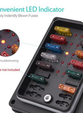 优惠202-8LED保险丝盒多路汽车保险丝盒保险丝盒R-7保险丝盒