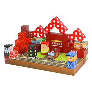 源头新款我的磁力世界方块磁铁积木20MM交通强磁铁磁力方块