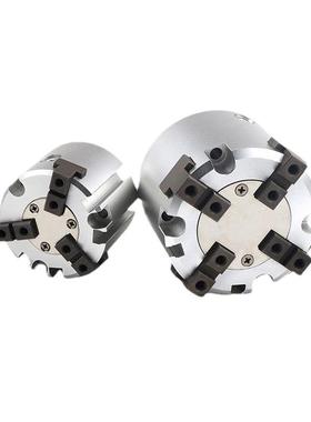 MHS3三爪卡盘夹紧气缸MHS2二爪MHS4四爪MHSH3中空加长夹具气爪缸