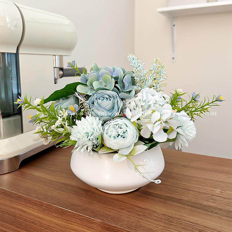 新中式古典风玫瑰仿真花假花客厅摆设玄关餐桌电视柜装饰花艺摆件,鲜花速递/花卉仿真/绿植园艺,仿真绿植,淘宝优惠券,粉丝福利购,淘宝优惠卷