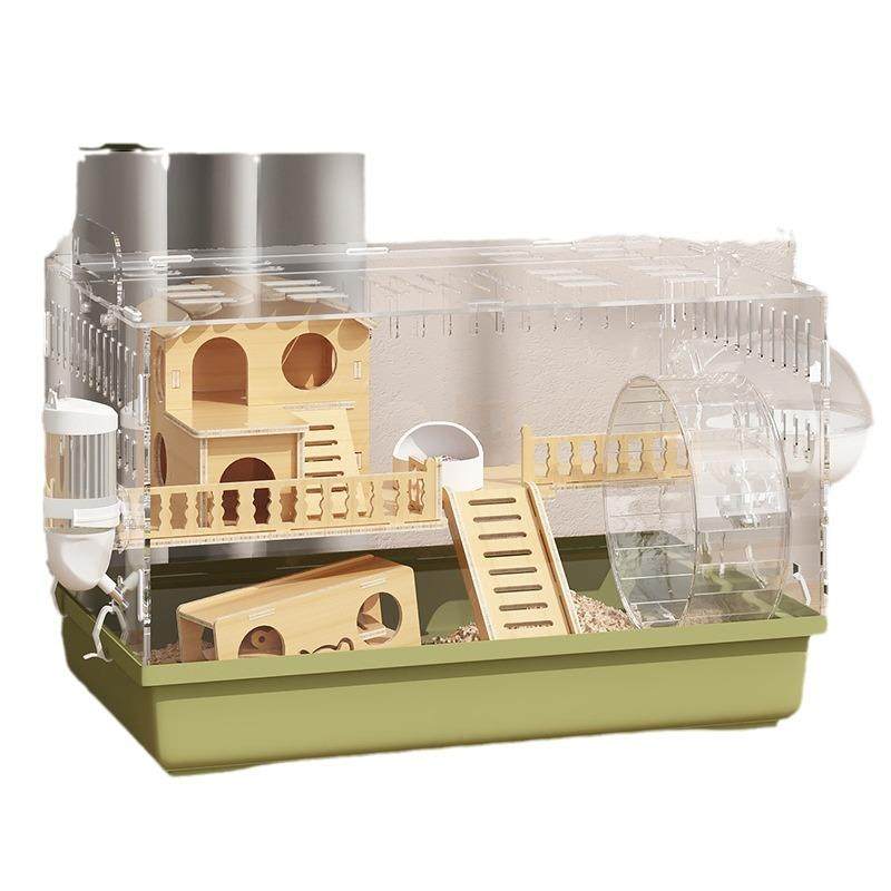 金丝熊笼子亚克力小仓鼠透明专用房子便宜大的超大豪华别墅用品窝