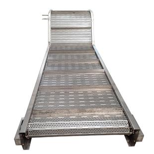 不锈钢链板输送机耐温茶叶红枣药材烘干快递流水线重型链板传送机