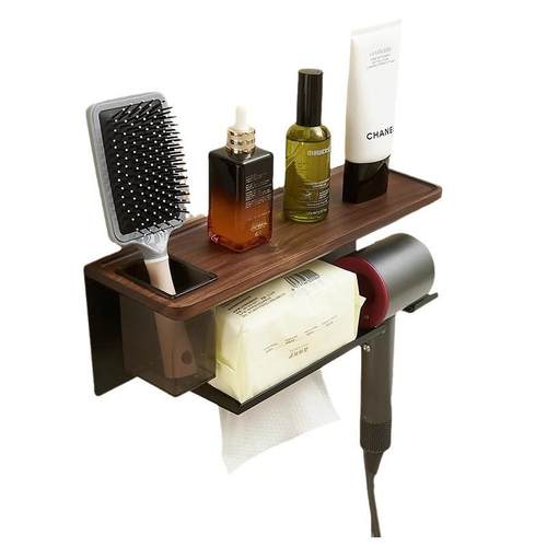 胡桃木卫生间纸巾盒厕所抽纸盒洗手间卫生纸置物架铝合金厕纸盒