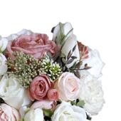 森系玫粉色系仿真玫瑰茶花韩式 婚礼新娘伴娘结婚手捧花旅拍花束