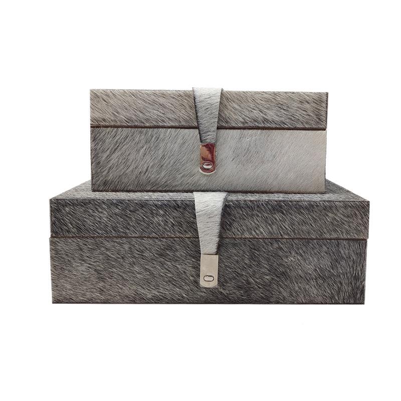 马毛首饰衣轻奢盒新首饰盒式样板房帽中间收纳盒酒店酒柜软装摆件