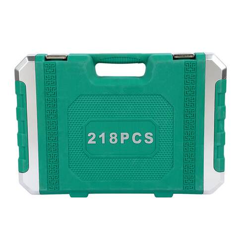 218件套汽机修组合套装72齿棘轮扳手S2批头接杆PC包边加重吹塑盒